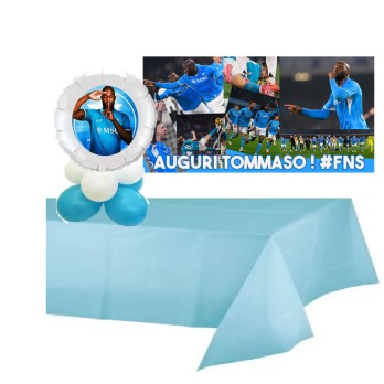 Set allestimento tavola torta Napoli Banner Personalizzabile