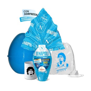 Set Uovo di Pasqua Napoli con Guscio Tazza e Sacca