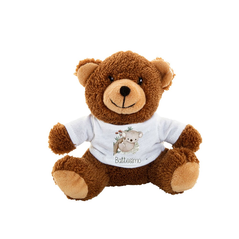 Orsetto di peluche 15 cm con maglietta personalizzabile