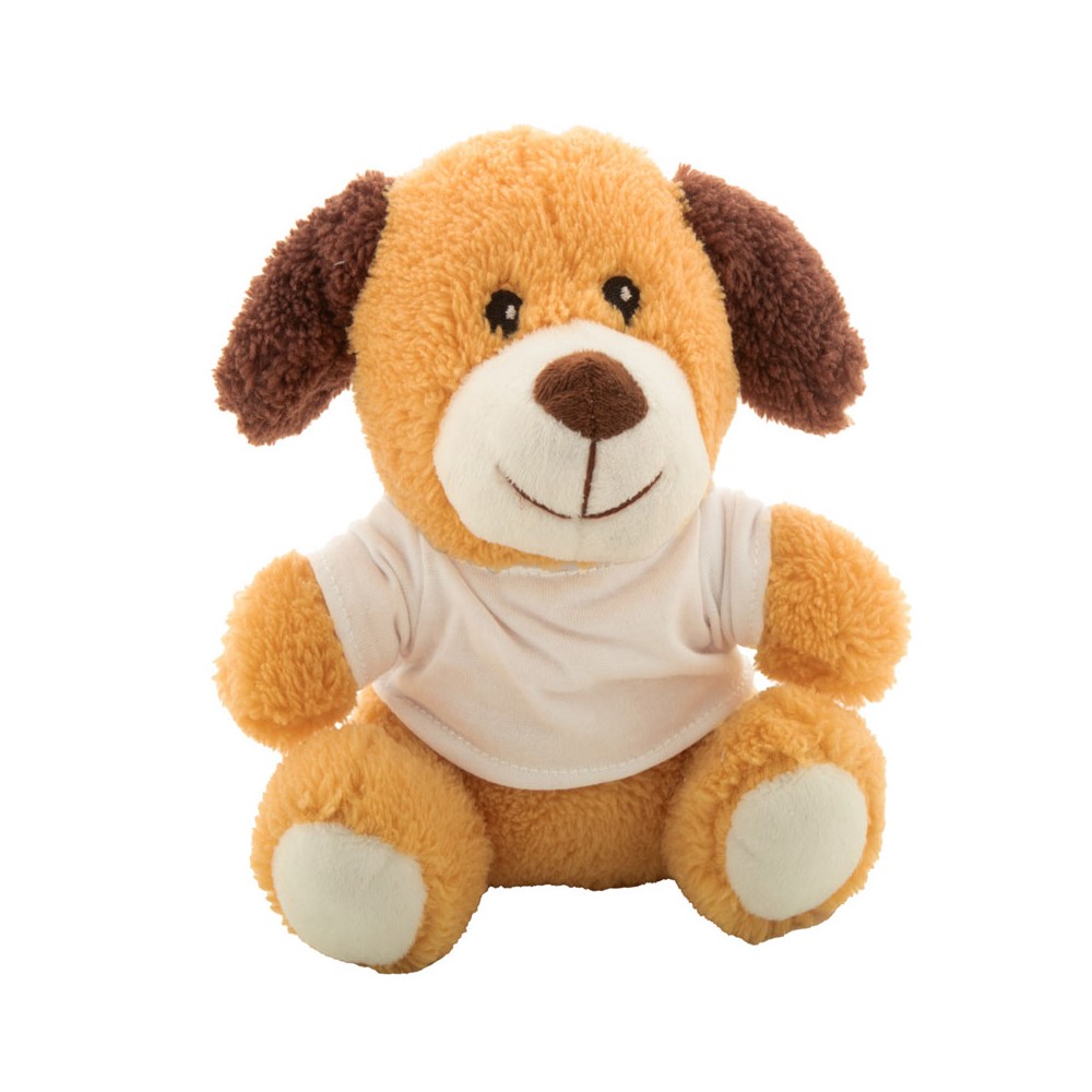 Cane di peluche 15 cm con maglietta personalizzabile