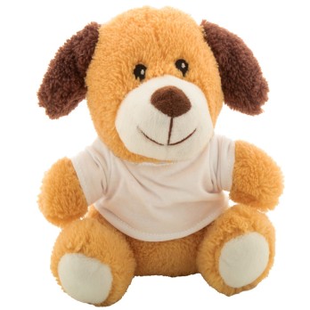 Cane di peluche 15 cm con maglietta personalizzabile