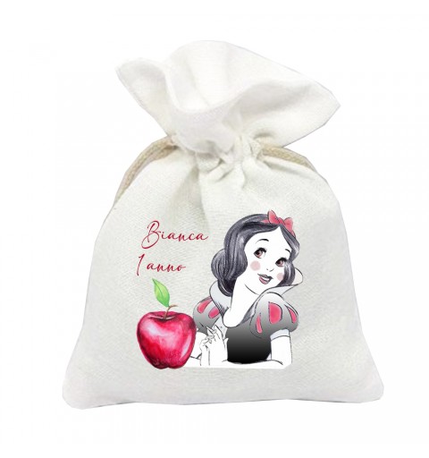10 SACCHETTI BIANCANEVE PERSONALIZZABILI