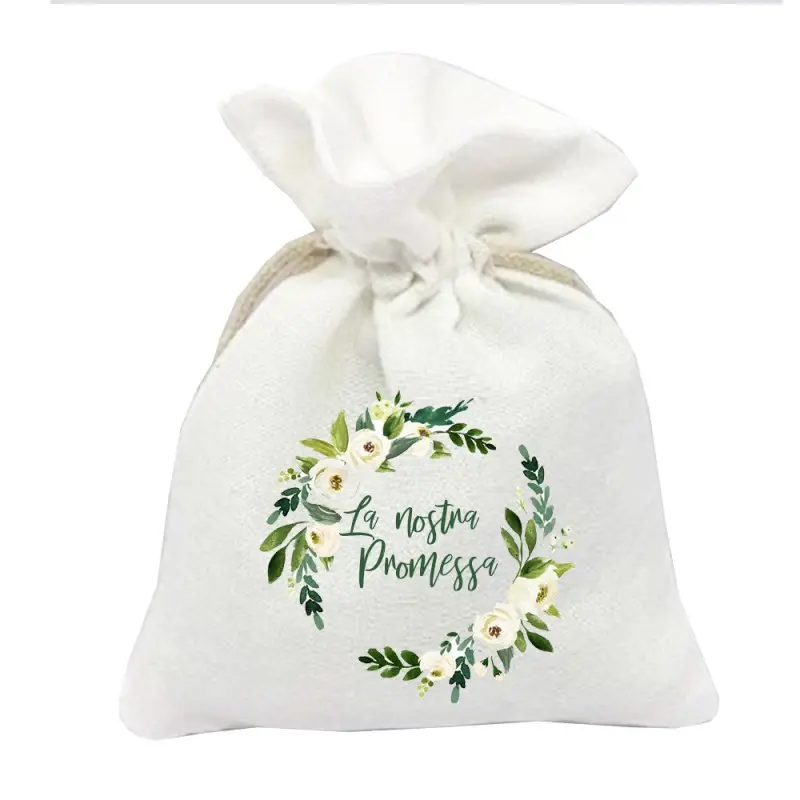 10 SACCHETTI PERSONALIZZABILI PROMESSA FLORAL