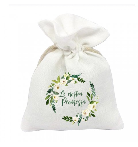 10 SACCHETTI PERSONALIZZABILI PROMESSA FLORAL