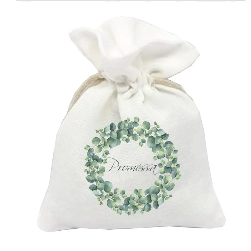 10 SACCHETTI PERSONALIZZABILI PROMESSA EUCALIPTO