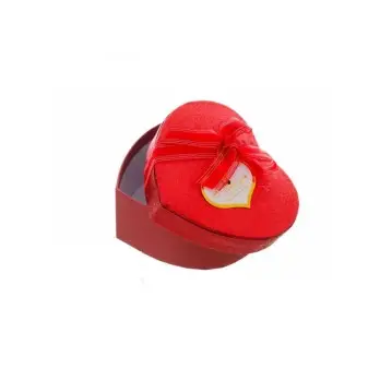 SCATOLA CUORE CON NASTRINO ROSSO 11,5 CM