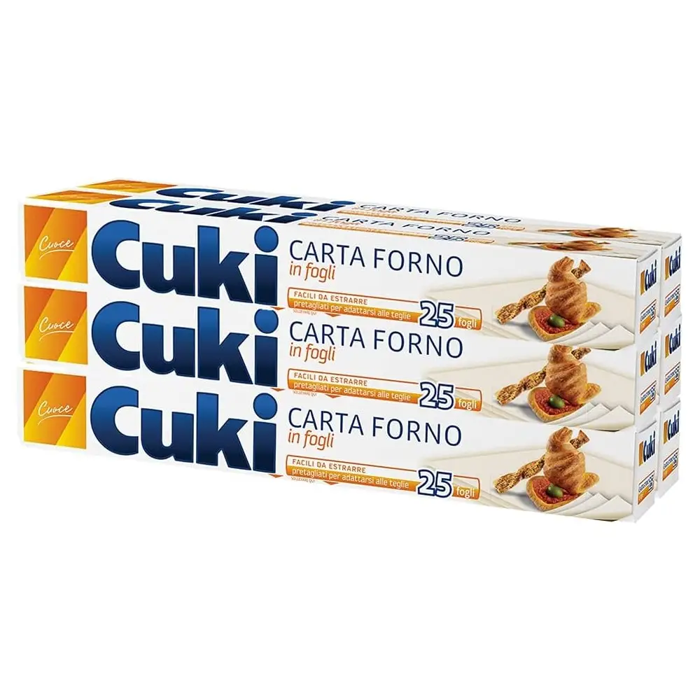 Cuki Carta Forno In Fogli 25 Unità Confezione da 6