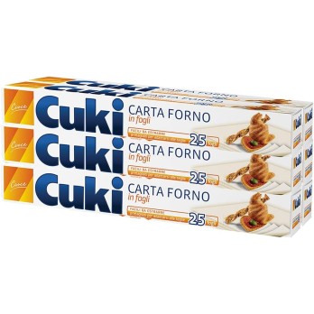 Cuki Carta Forno In Fogli 25 Unità Confezione da 6