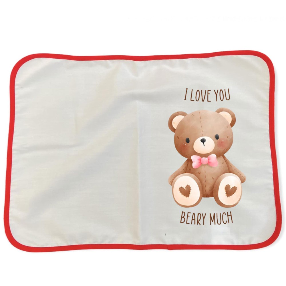 Tovaglietta Americana + tazza I love beary much personalizzabile