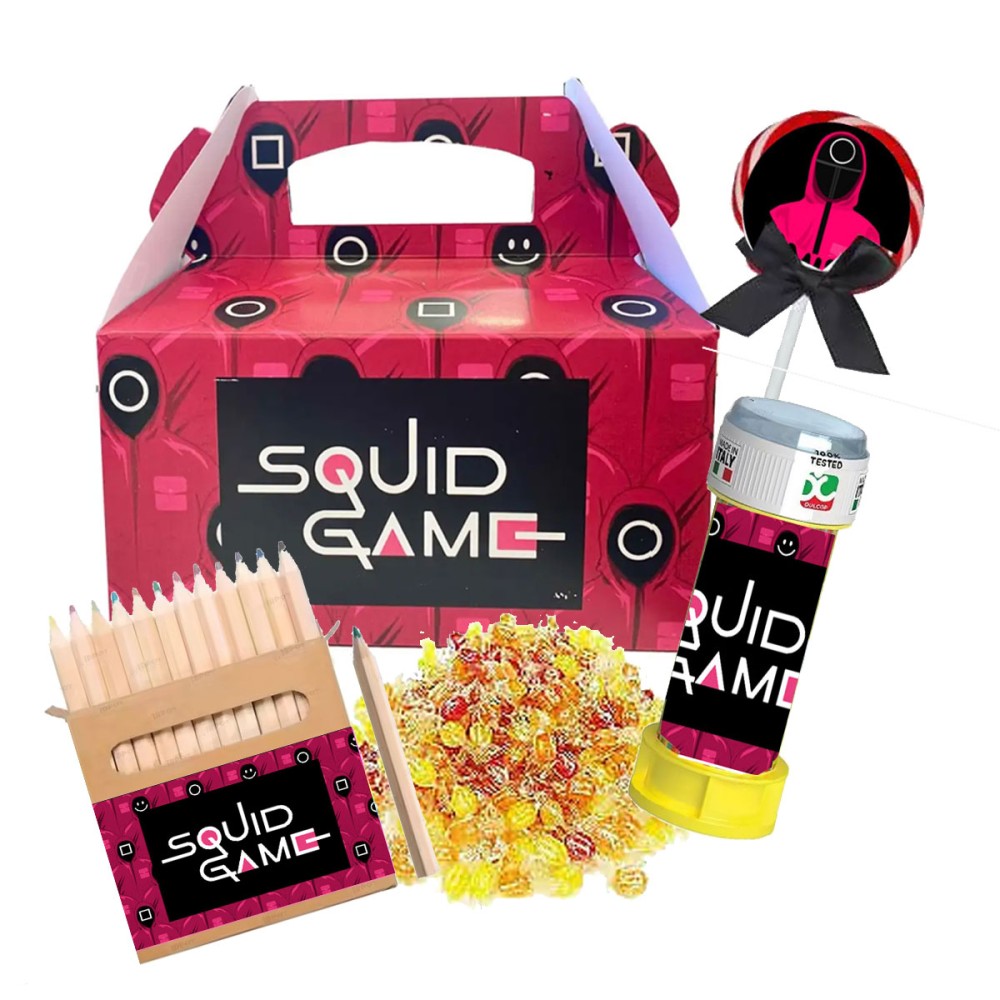 Box scatola Squid Game con gadget - 6 pz