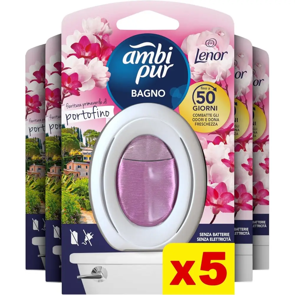 Ambi Pur Bagno 5 Profumatori Bagno Lenor Portofino