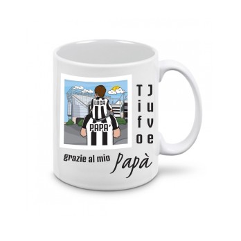 Tazza festa del papà Tifoso Juventino personalizzabile