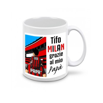 Tazza festa del papà Tifoso Milanista personalizzabile