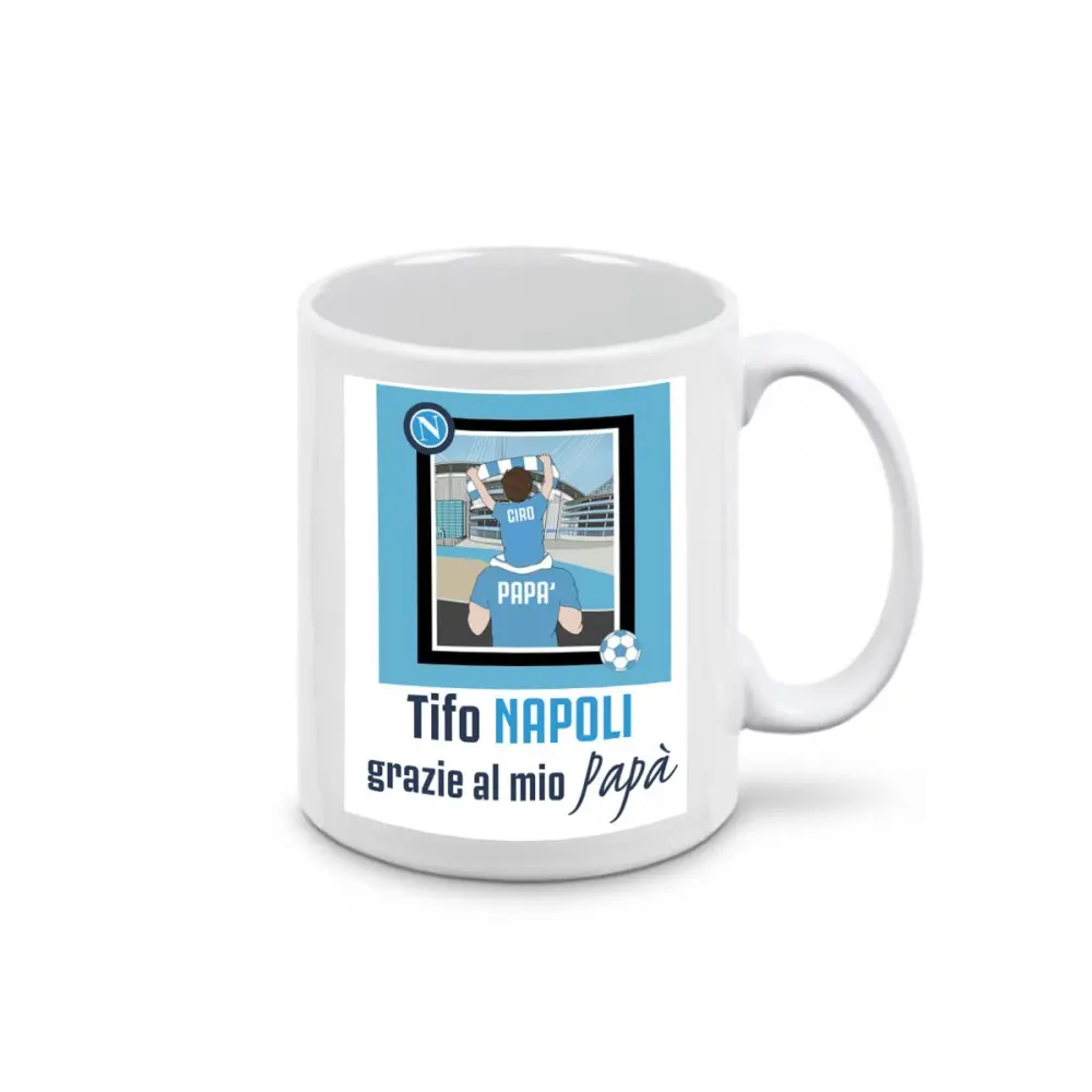 Tazza festa del papà Tifoso del Napoli personalizzabile