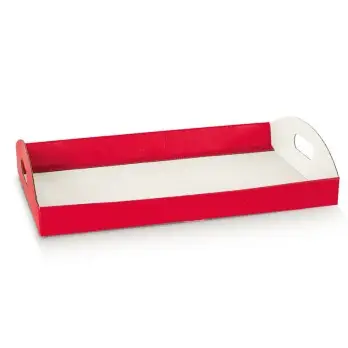 cesto vassoio lino rosso 435 x 290 x 45 mm 138087