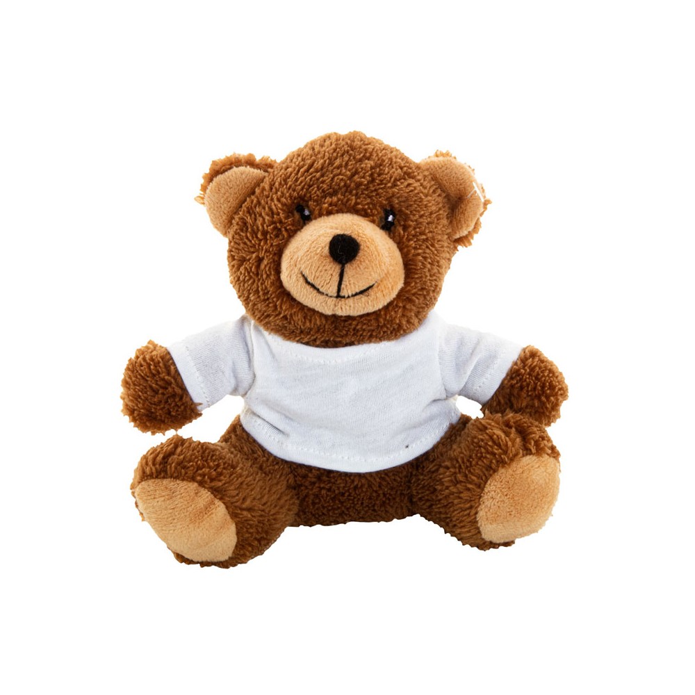 Orsetto di peluche con maglietta stampabile 15 cm AP800738