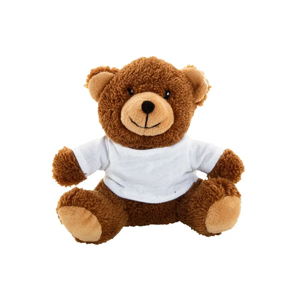 Orsetto di peluche con maglietta stampabile 15 cm AP800738