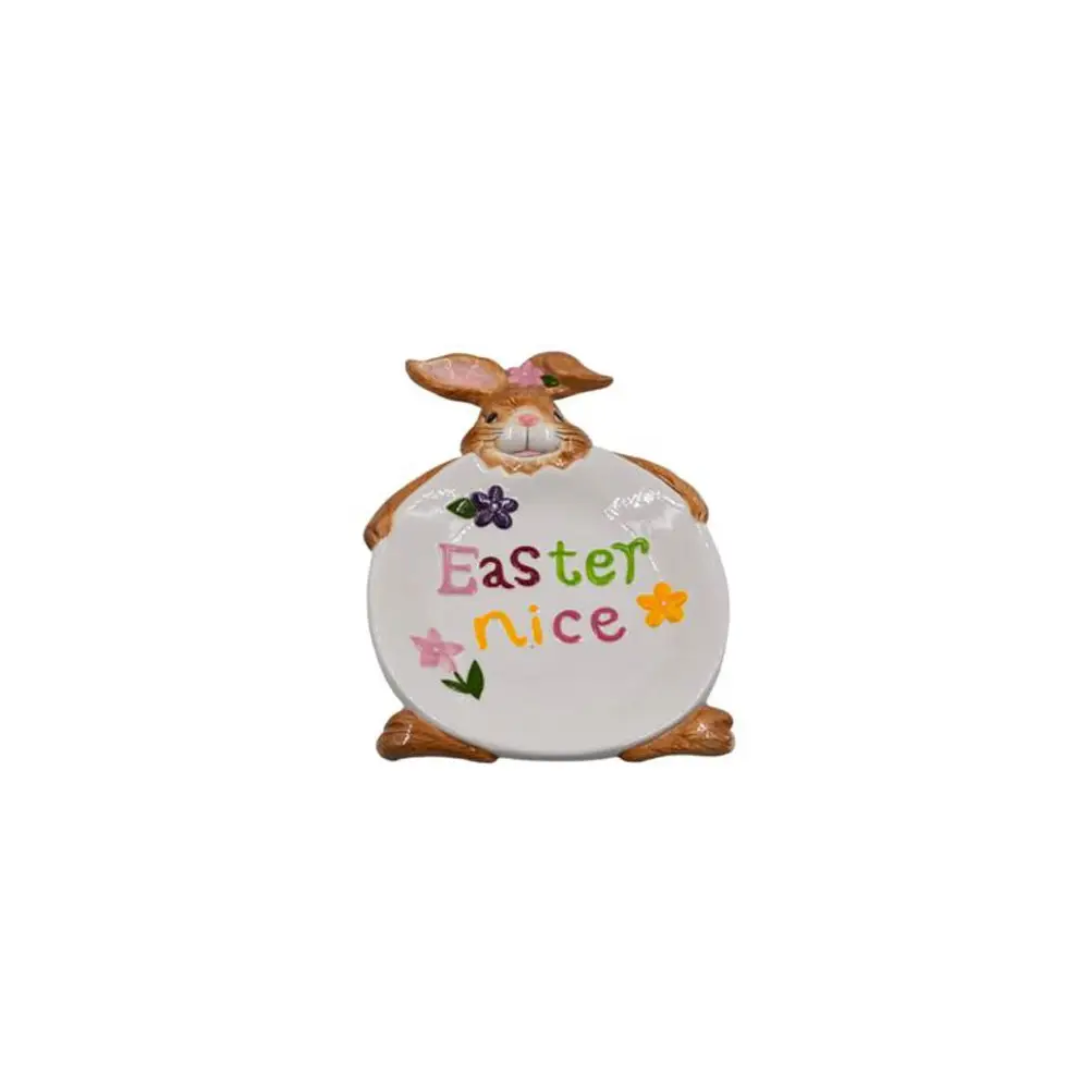 Piatto coniglio Pasqua Happy Easter 18X28 cm F10