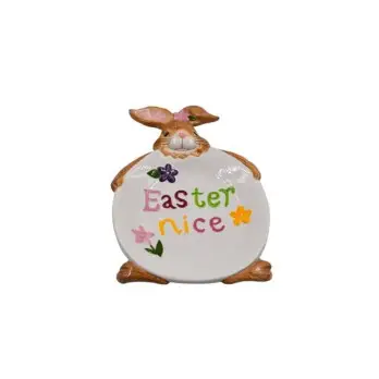 Piatto coniglio Pasqua Happy Easter 18X28 cm F10