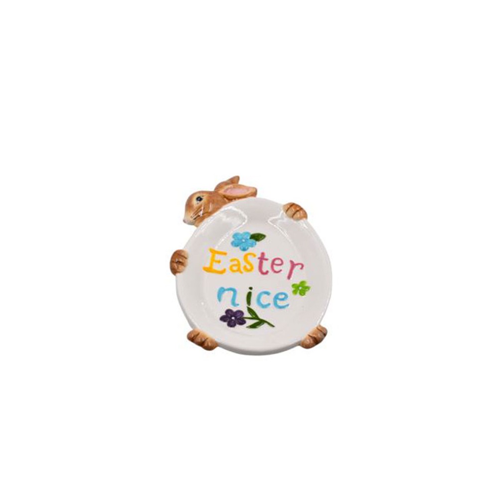 Piatto Coniglio Pasquale Easter nice 16 x 23 cm F11