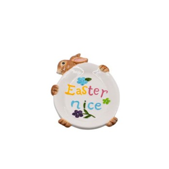 Piatto Coniglio Pasquale Easter nice 16 x 23 cm F11
