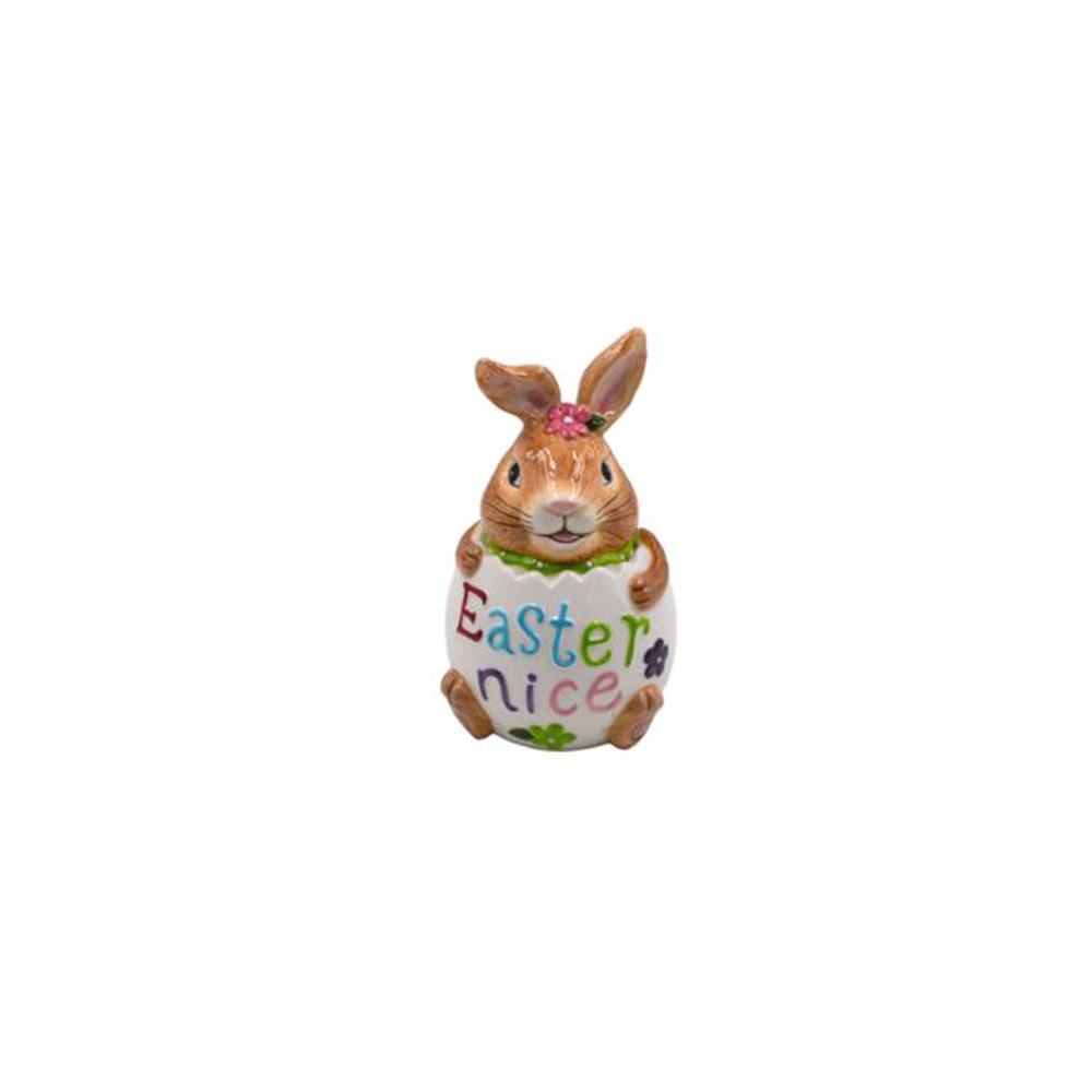 Scatola Coniglio Pasquale Easter in ceramica nice 14 x 18 cm F15