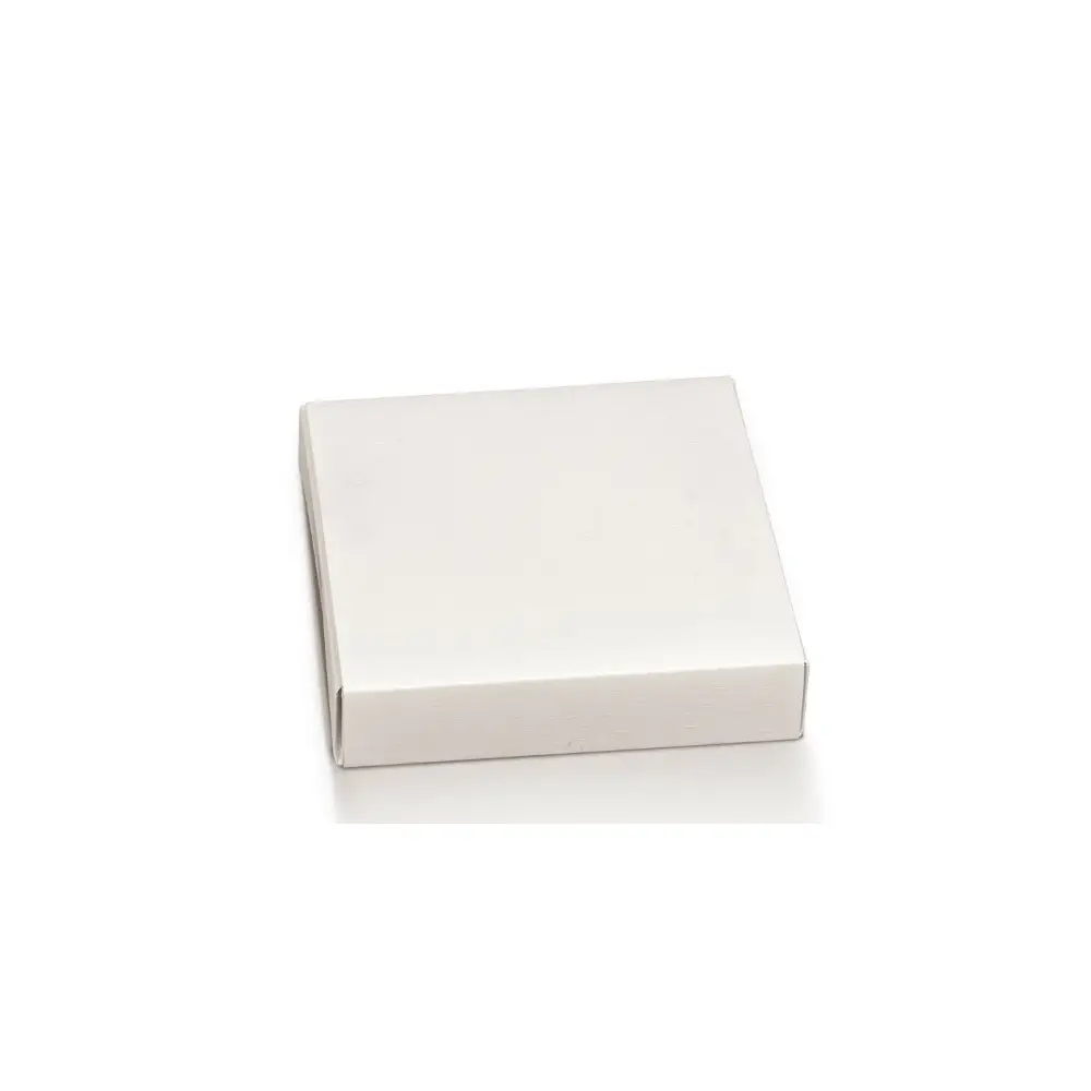 Scatola fondo con bordo doppio e fascetta cartoncino teso 120x120x32 mm 118970