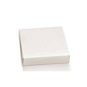 Scatola fondo con bordo doppio e fascetta cartoncino teso 120x120x32 mm 118970