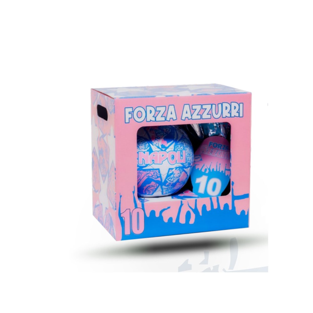 Uovo di Pasqua Napoli rosa Con Pallone n5 Forza azzurri