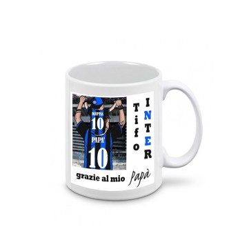 Tazza festa del papà Tifoso dell'Inter personalizzabile