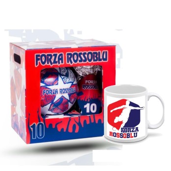 Uovo di Pasqua 150 g Rossoblu Con Pallone n.5 e tazza