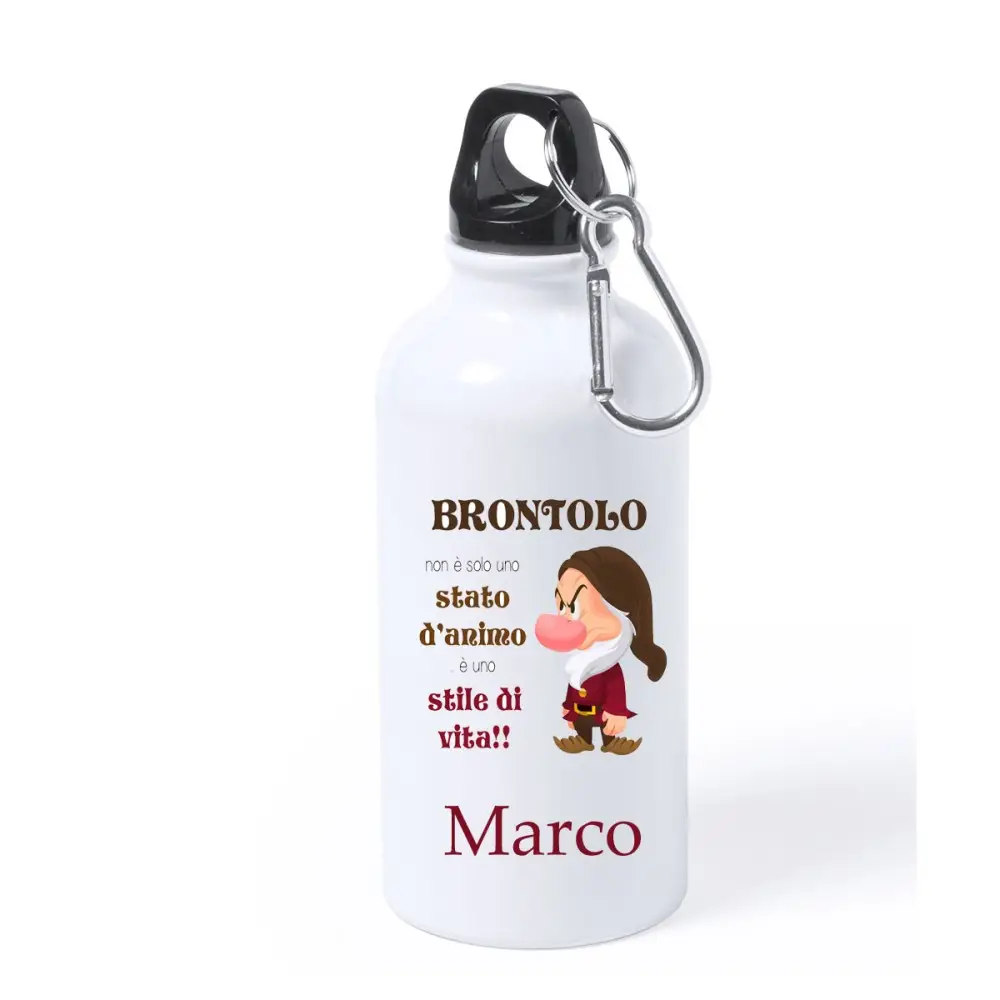 Borraccia in Alluminio Brontolo Personalizzabile