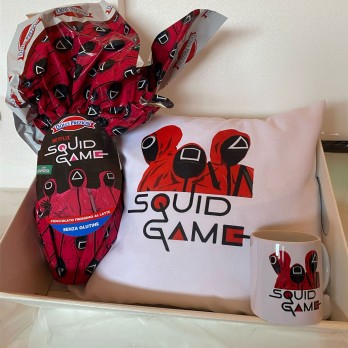 Set Uovo di Pasqua Squid Game con cuscino e tazza fai da te