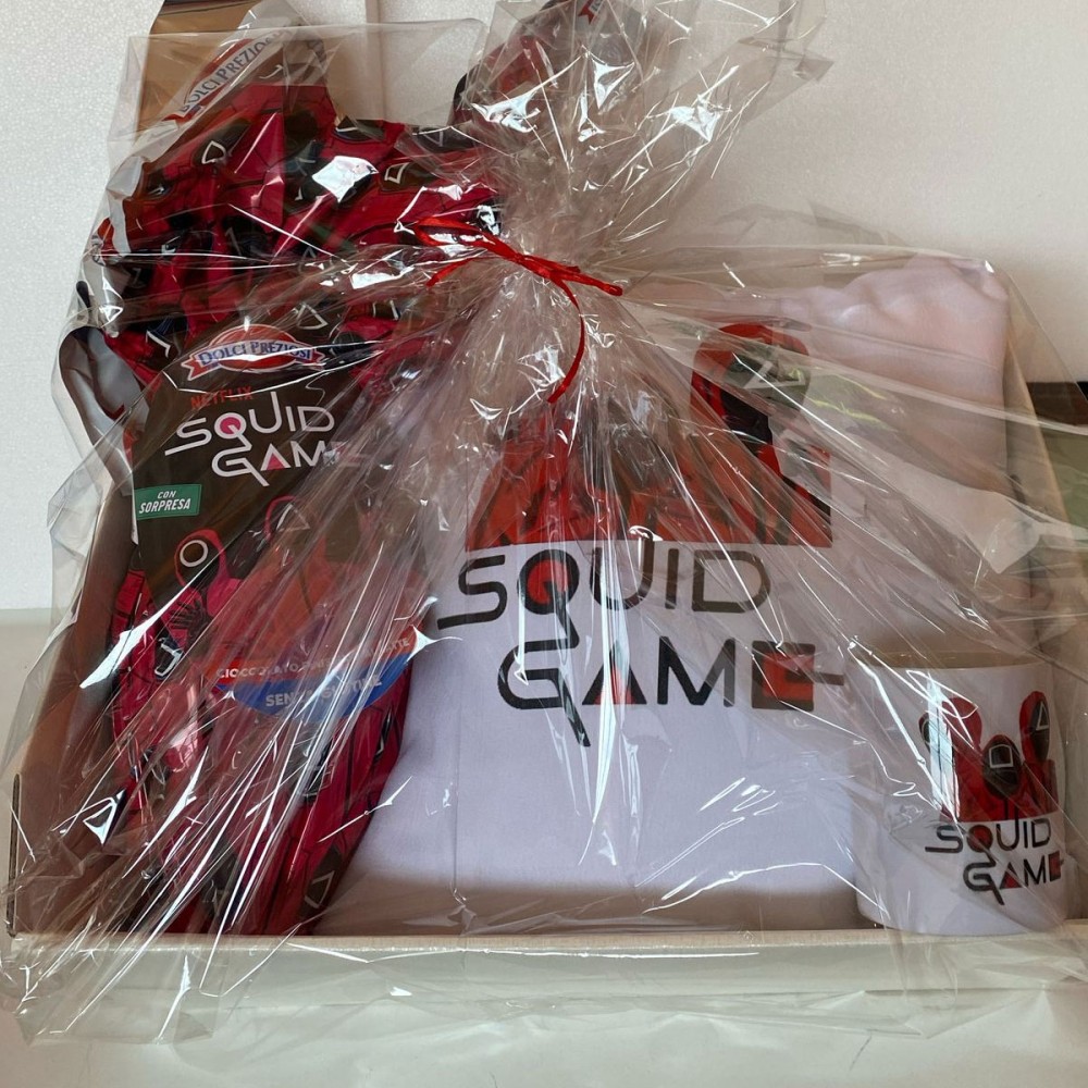 Set Uovo di Pasqua Squid Game con cuscino e tazza fai da te