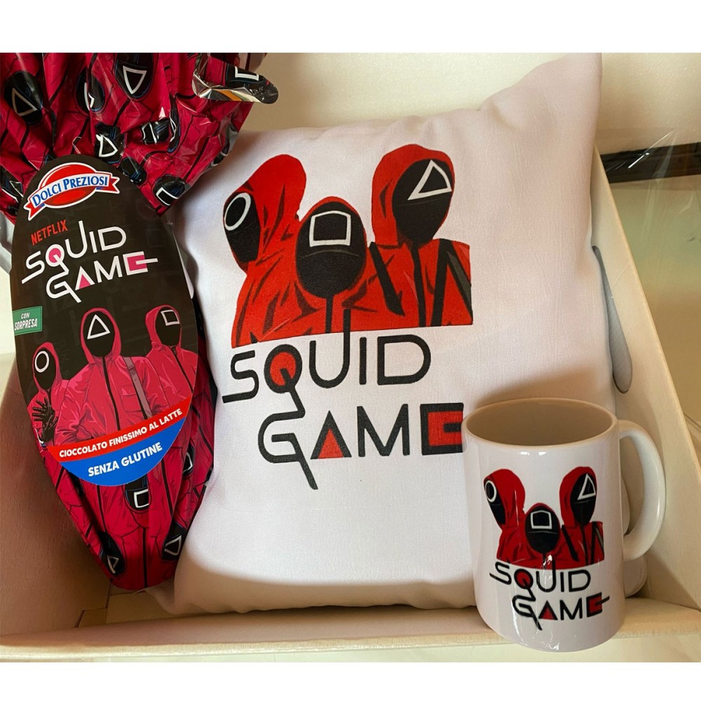 Set Uovo di Pasqua Squid Game con cuscino e tazza fai da te