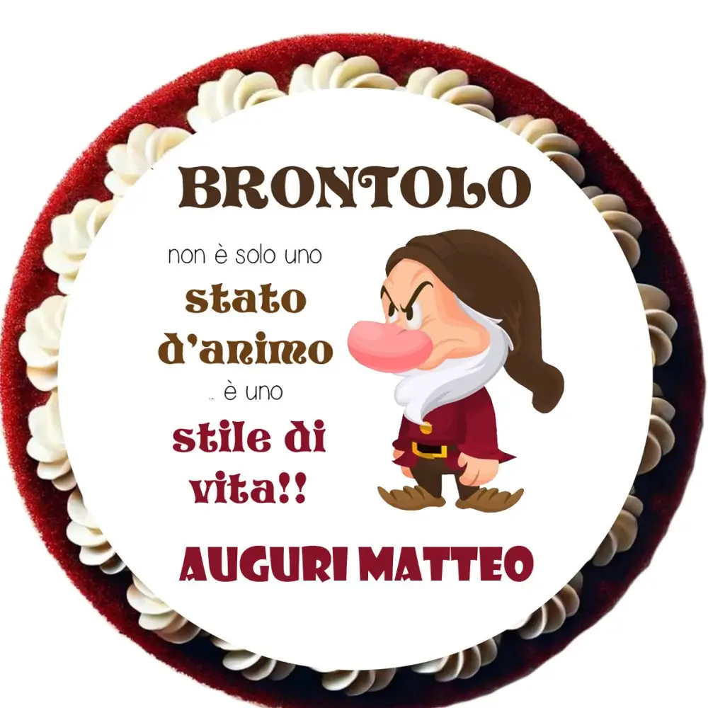 Cialda Brontolo tonda personalizzabile