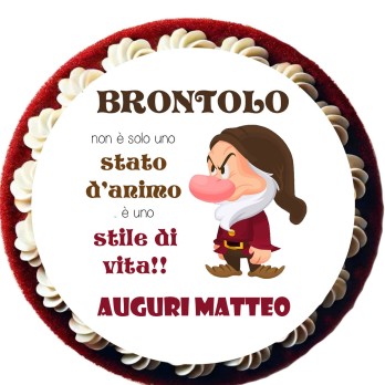 Cialda Brontolo tonda personalizzabile