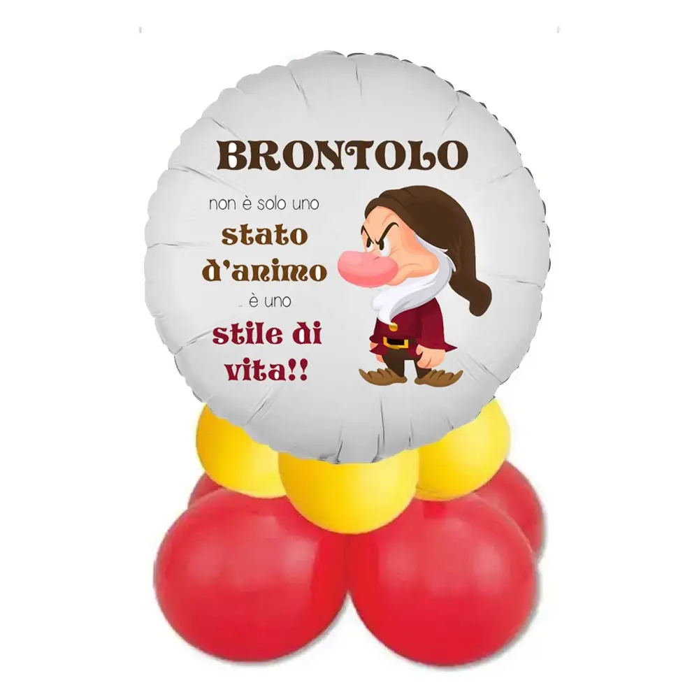 Centrotavola palloncini personalizzabile Brontolo