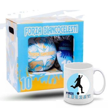 Uovo di Pasqua 150 g Lazio biancoceleste Con Pallone n.5 e tazza