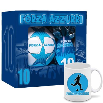 Uovo di Pasqua 150 g Napoli FORZA AZZURRI Con Pallone n.5 e tazza