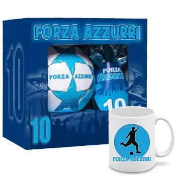 Uovo di Pasqua 150 g Napoli FORZA AZZURRI Con Pallone n.5 e tazza