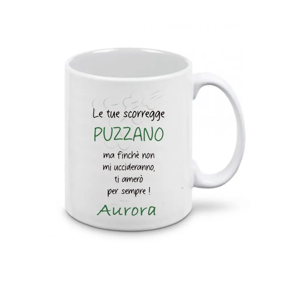 Tazza personalizzabile Le tue scorregge puzzano