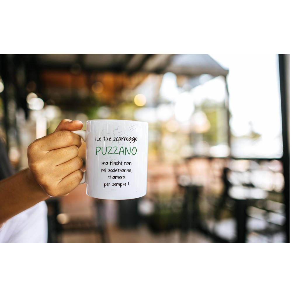 Tazza personalizzabile Le tue scorregge puzzano