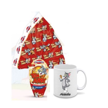 Uovo di Pasqua 150 gr Tom & Jerry + tazza personalizzabile