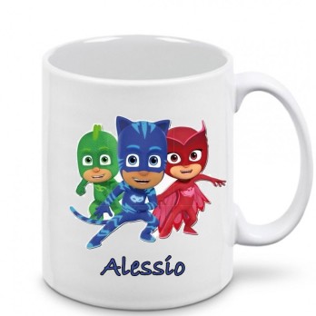 Uovo di Pasqua 150  gr super Pigiamini pj masks + tazza personalizzabile