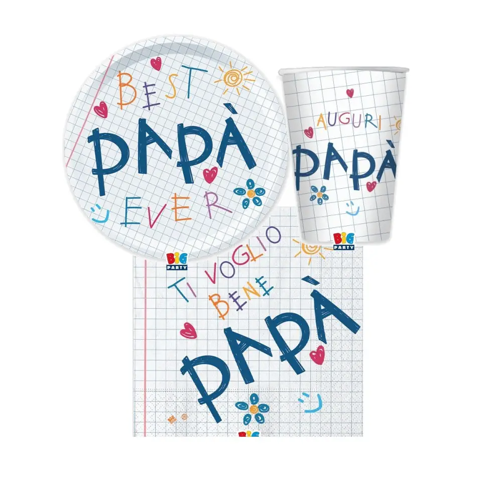 Kit per 12 persone Festa del Papà auguri papà