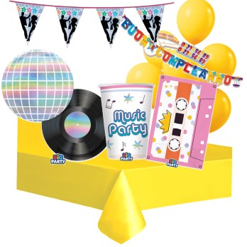 KIT N.27 MUSIC PARTY – COORDINATO FESTA A TEMA MUSICA