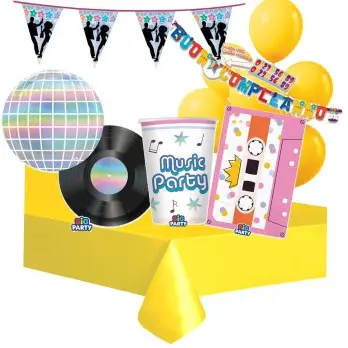 KIT N.27 MUSIC PARTY – COORDINATO FESTA A TEMA MUSICA