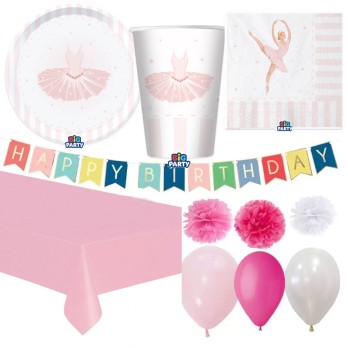 KIT N.65 I LOVE BALLET – ACCESSORI COMPLEANNO BALLERINA PER 8
