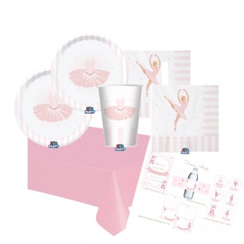KIT N.70 I LOVE BALLET - COMPLETO TAVOLA CON SET DI CARTA
